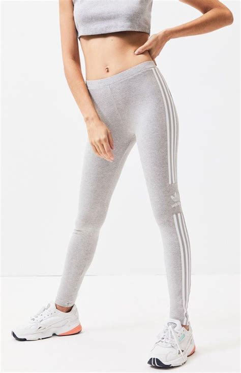 adidas trefoil leggings grey